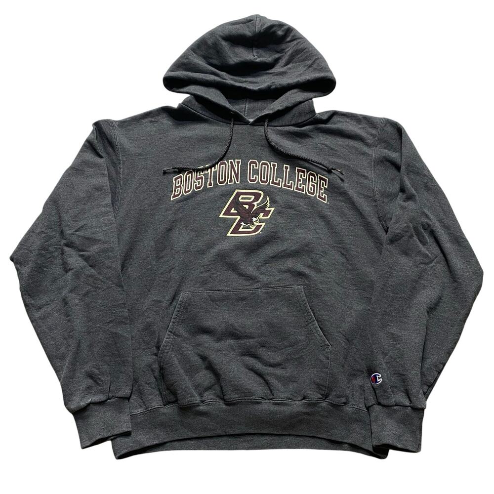 Boston College Eagles Champion Grey BC Logo Hoodie Size Medium